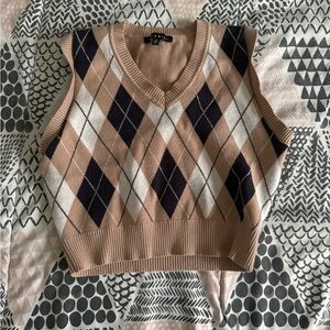 Haute Monde Tan Sweater Vest